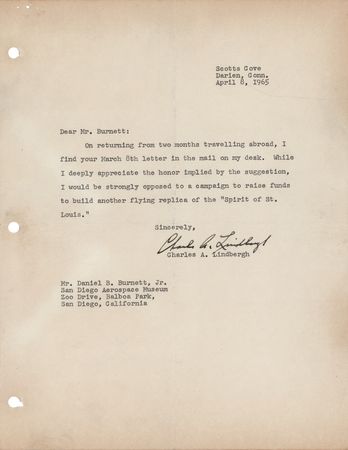 Lot #7011 Daniel B. Burnett, Jr.?s Engineering Archive for the 40th Anniversary Reproduction of Charles Lindbergh?s ?Spirit of St. Louis? - Image 4