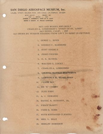 Lot #7011 Daniel B. Burnett, Jr.?s Engineering Archive for the 40th Anniversary Reproduction of Charles Lindbergh?s ?Spirit of St. Louis? - Image 6