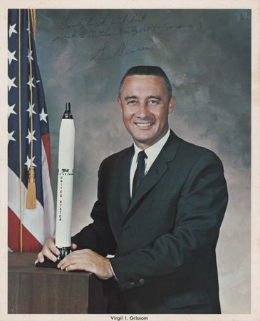 Lot #7085 Gus Grissom Signed Photograph
