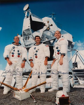 Lot #7205 Apollo 12 Oversized Signed Photograph - Image 1
