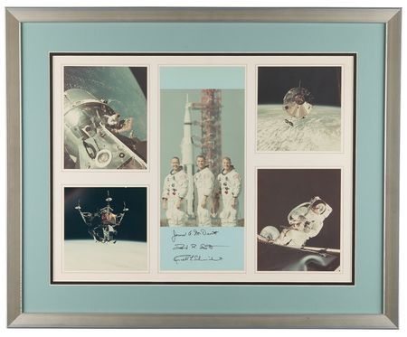 Lot #7121 Apollo 9 Signed Photograph Display - Image 1