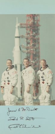 Lot #7121 Apollo 9 Signed Photograph Display - Image 2
