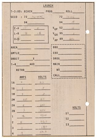 Lot #7080 Dave Scott Signed Gemini 8 Training Checklist - Image 2
