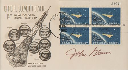 Lot #7040 Mercury Astronaut Autograph Display with Multi-Signed FDCs and Photograph - Image 3