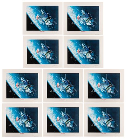Lot #7566 Alexei Leonov (10) Signed Prints -