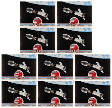 Lot #7453 Apollo-Soyuz Signed Prints (10)