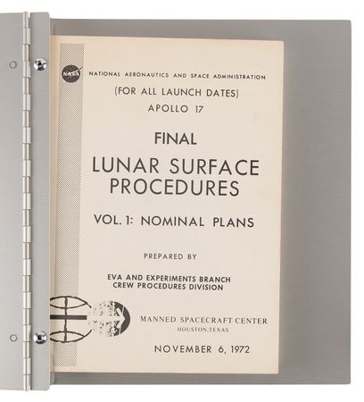 Lot #7375 Apollo 17 Final Lunar Surface Procedures Manual - Image 2