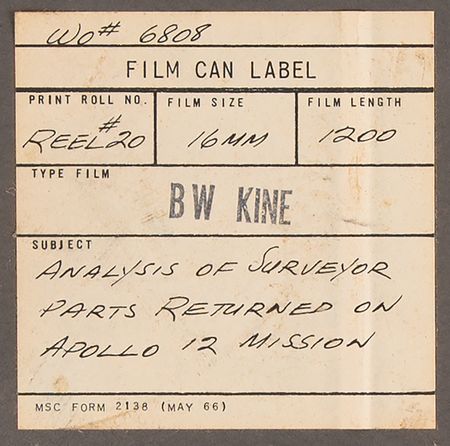 Lot #7444 NASA Archive of Apollo LRL Team Member Frederick J. Mitchell with (50+) Items: Badges, Photographs, Posters, Film Reels, and More - Image 7