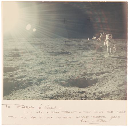 Lot #7218 Alan Bean Signed Oversized Photograph -