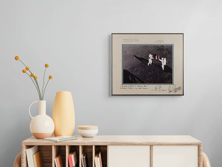Lot #7145 Neil Armstrong and Gene Cernan Signed Oversized Photograph - From the Personal Collection of Gene Cernan - Image 4