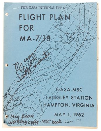 Lot #7032 Scott Carpenter's Mercury-Atlas 7 Flight