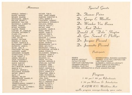 Lot #7389 Apollo Astronauts (8) Multi-Signed Invitation for an Apollo 10 Reception - Image 2