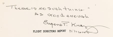 Lot #7441 Gene Kranz Signed Apollo 11 Flight Director’s Report - Image 3
