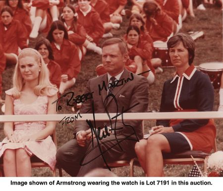 Lot #7000 Neil Armstrong's Omega Speedmaster Professional 18K Gold 1969 Apollo 11 Commemorative Watch - Image 12