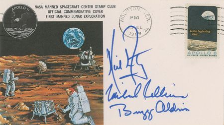 Lot #7152 Apollo 11 Signed 'Type 1' Insurance Cover - Image 1
