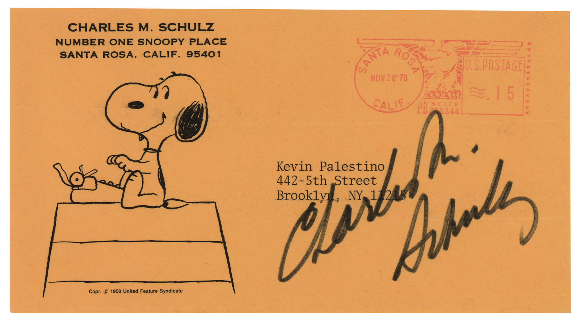 【保証書有】ピーナッツ リトグラフ Schulz氏 直筆サイン スヌーピー 保証書有】ピーナッツ リトグラフ Schulz氏 直筆サイン スヌーピー