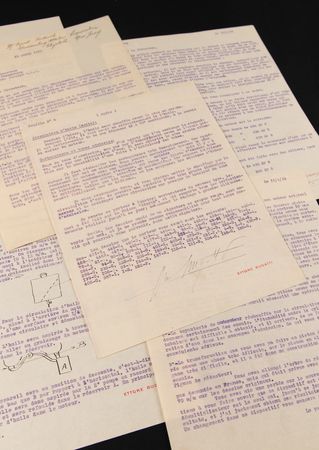 Lot #224 Ettore Bugatti Archive: Typed Letter Signed on 500-HP, 16-Cylinder Engine, with Photographs and Supplements - Image 1