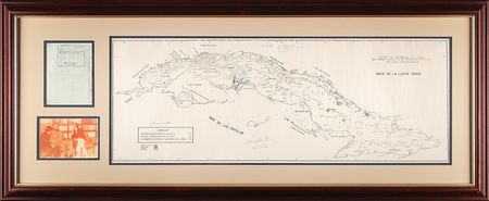 Lot #205 Fidel Castro Signed and Annotated Bay of Pigs Map - Created During a 1977 Interview with Bill Moyers - Image 4