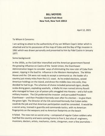 Lot #205 Fidel Castro Signed and Annotated Bay of Pigs Map - Created During a 1977 Interview with Bill Moyers - Image 13