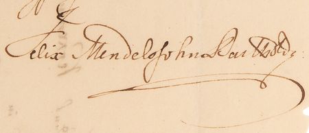 Lot #606 Felix Mendelssohn-Bartholdy Autograph Letter Signed on Performing Bach, Beethoven, and Handel, with AMQ and Partial ALS (Lot of 3): 