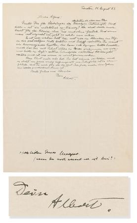 Lot #230 Albert Einstein Autograph Letter Signed to His Cousin, Recalling His Youth with Nostalgia - Image 1