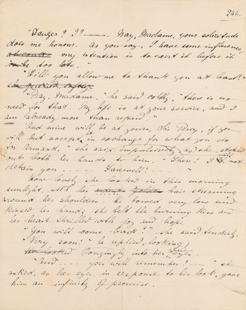 Lot #558 Baroness Emma Orczy Handwritten Manuscript Page from The Scarlet Pimpernel - Image 2