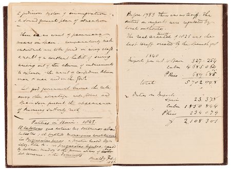 Lot #556 Washington Irving Handwritten Notebook on Politics in Spain, Where He Served as United States Ambassador - Image 10