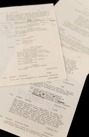 Lot #559 Ayn Rand Hand-Annotated Pages (3) from Her Screenplay for 'The Fountainhead' - Image 1