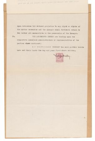 Lot #552 Thomas Hardy Document Signed for Tess of the d'Urbervilles - Image 5