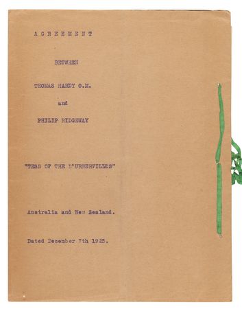 Lot #552 Thomas Hardy Document Signed for Tess of the d'Urbervilles - Image 7