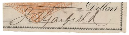 Lot #93 James A. Garfield Signature as President - Image 1