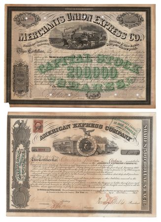 Lot #354 Henry Wells and William Fargo Document Signed - Image 1