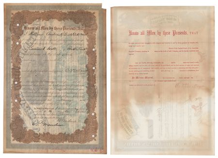 Lot #354 Henry Wells and William Fargo Document Signed - Image 2