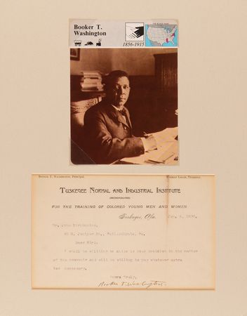Lot #352 Booker T. Washington Typed Letter Signed - Image 1