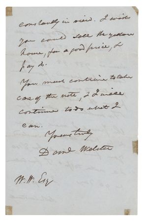 Lot #353 Daniel Webster Autograph Letter Signed - Image 2