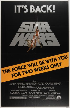 Lot #833 Star Wars 1981 'Re-Release' One Sheet Movie Poster - Image 2