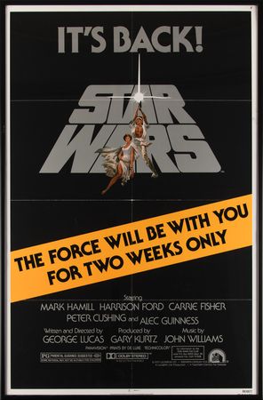Lot #833 Star Wars 1981 'Re-Release' One Sheet Movie Poster - Image 1