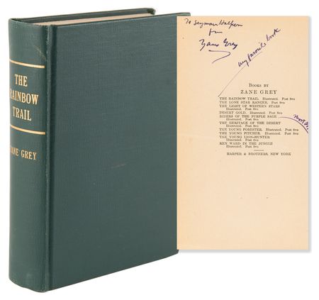 Lot #578 Zane Grey Signed Book - The Rainbow Trail - Image 1