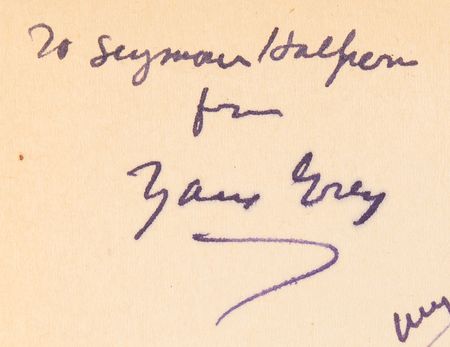 Lot #578 Zane Grey Signed Book - The Rainbow Trail - Image 2