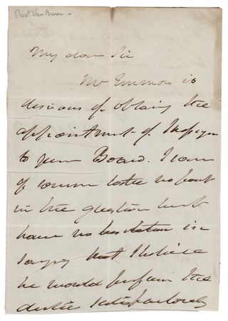 Lot #193 Martin Van Buren Autograph Letter Signed - Image 1
