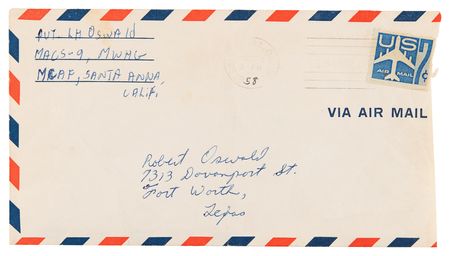 Lot #249 Lee Harvey Oswald Hand-Addressed and Signed Envelope from Marine Corps Air Station, Santa Ana (1958) - Image 1