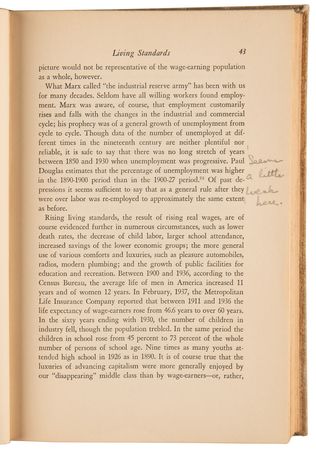 Lot #26 John F. Kennedy's Triple-Signed Book with Ample Handwritten Notations on Communism - Challenge to Karl Marx - Image 8