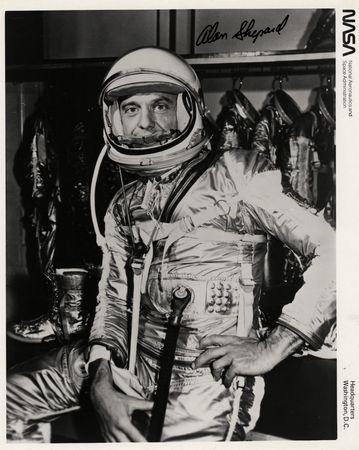 Lot #454 Alan Shepard Signed Photograph