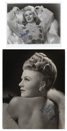 Lot #824 Ginger Rogers (2) Signed Photographs - Image 1
