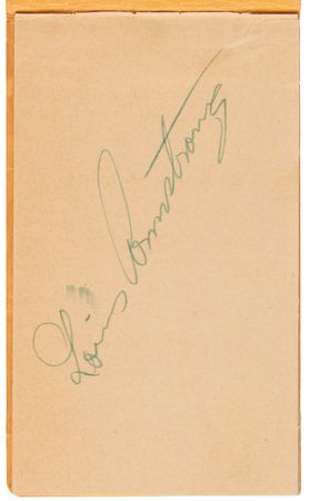 Lot #632 Louis Armstrong Signature - Image 1