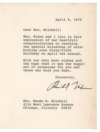 Lot #142 Richard Nixon Typed Letter Signed - Image 1