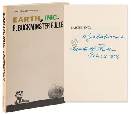 Lot #488 Buckminster Fuller Signed Book - Earth, Inc. - Image 1