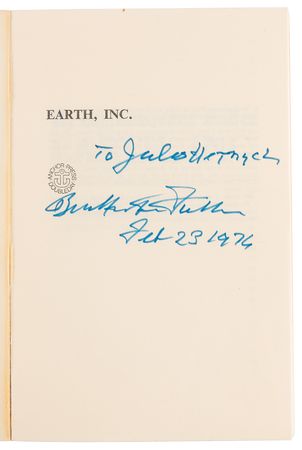 Lot #488 Buckminster Fuller Signed Book - Earth, Inc. - Image 4