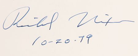 Lot #143 Richard Nixon Signed Book - Summons to Greatness - Image 2