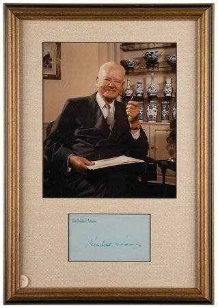 Lot #102 Herbert Hoover (4) Signed Items - Image 1